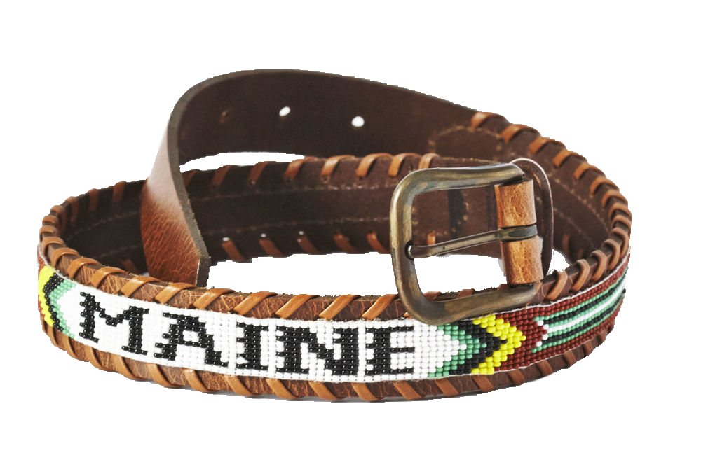 Maine beaded destination belt close