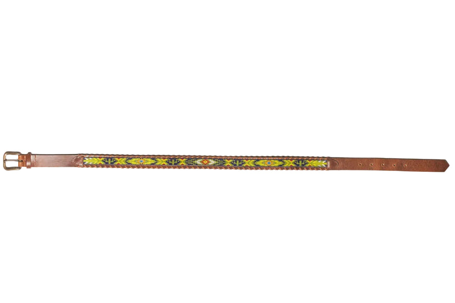 Desert Cactus beaded Camp belt close
