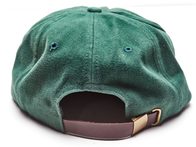 Green Cool Rancher cap with rose pendant 